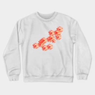 Daisy flower red and pink cute Crewneck Sweatshirt